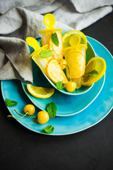 Summer dessert with lemon