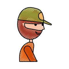 fisherman with hat avatar character