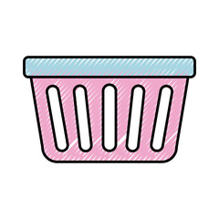 laundry basket isolated icon