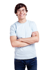 Smiling guy with crossed arms