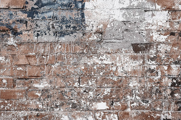 Old brown brick wall background texture