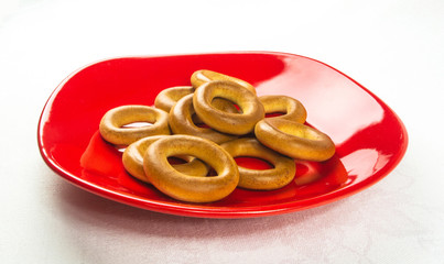 small bagels on a white background