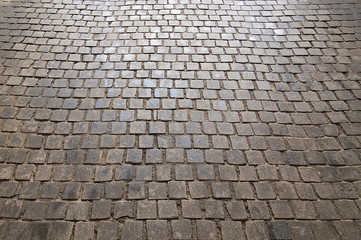 Old grey stone pavement background