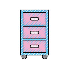 Clothes drawers isolated icon
