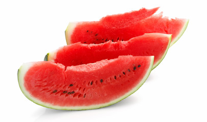 Slice of watermelon isolated on white background