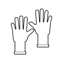 rubber gloves isolated icon