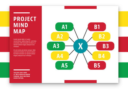 Red Sidebar Mind Map Layout 1