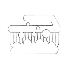 Cleaning brush isolated icon