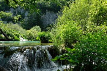 Fototapeta na wymiar Bach Nationalpark Plitvicer Seen