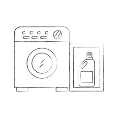 wash machine with detergent bottle