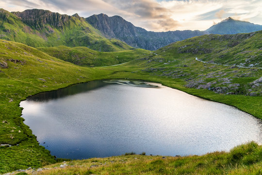 Small Lake Under Snowdon Peak, Wales