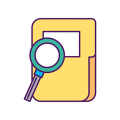 folder document with magnifying glass