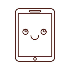 smartphone device kawaii character