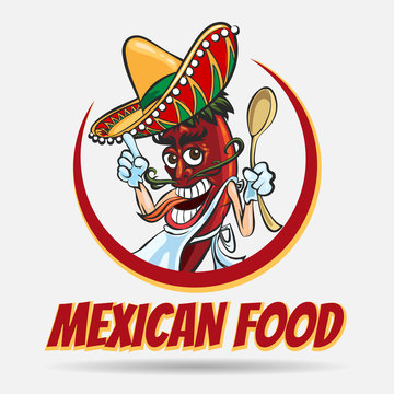 Mexican Food Emblem