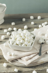 Fototapeta na wymiar White Sweet Mini Marshmallows
