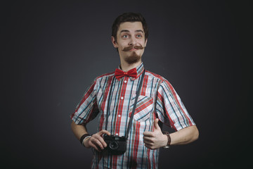 Portrait of bearded hipster