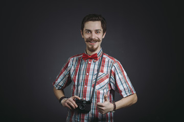 Fototapeta premium Portrait of bearded hipster