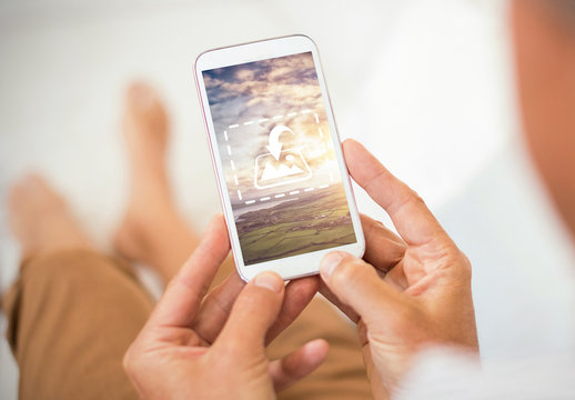 Close View Mockup of Smartphone 4