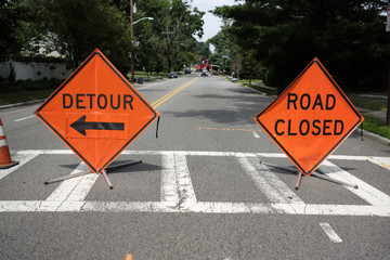 Detour Road Closed Sign