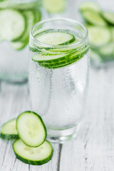 Cucumber Water selective focus