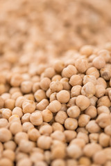 Chickpeas close-up shot, selective focus