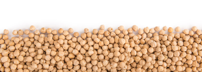dried Chickpeas isolated on white background