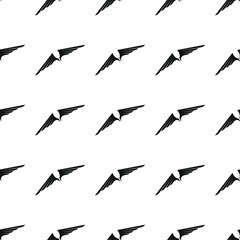 Wings seamless pattern vector illustration background. Black silhouette wings stylish texture. Repeating wings seamless pattern background for your design and web