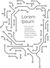 Abstract high tech background in PCB-layout style