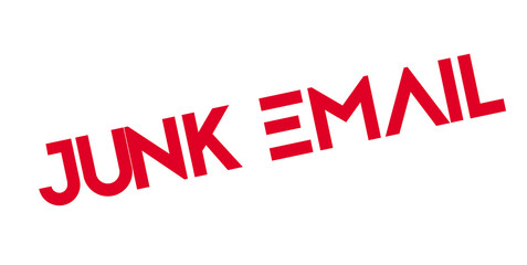 Junk Email rubber stamp. Grunge design with dust scratches. Effects can be easily removed for a clean, crisp look. Color is easily changed.
