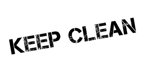 Keep Clean rubber stamp. Grunge design with dust scratches. Effects can be easily removed for a clean, crisp look. Color is easily changed.