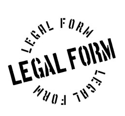 Legal Form rubber stamp. Grunge design with dust scratches. Effects can be easily removed for a clean, crisp look. Color is easily changed.