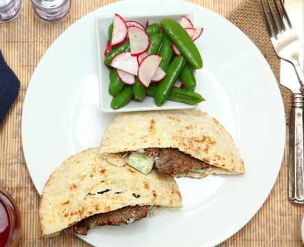 Mediterranean Middle East Fusion Beef Pita