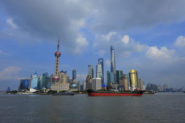 Fototapeta premium Shanghai world financial center skyscrapers