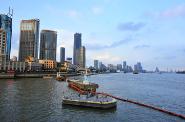 Fototapeta premium Shanghai world financial center skyscrapers