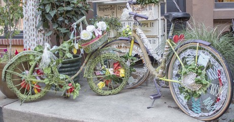 Two Beautifully Decorated Bikes