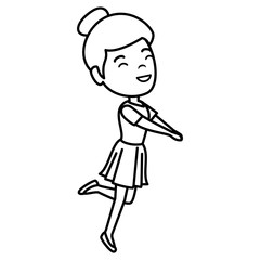 beautiful and young woman character