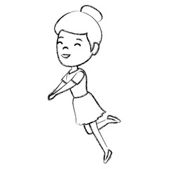 beautiful and young woman character