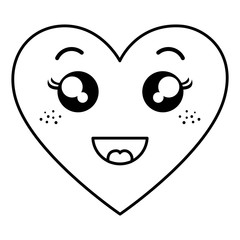 Fototapeta premium heart love card kawaii character