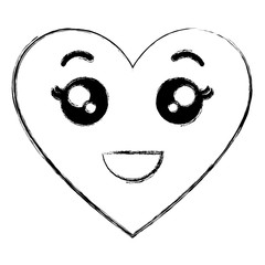 heart love card kawaii character