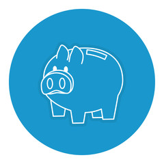 piggy savings isolated icon