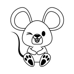 mouse cute animal cartoon icon image