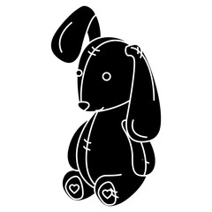 Cute teddy rabbit icon