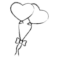 Fototapeta premium heart shaped party balloons