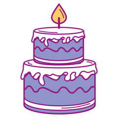 delicious cake celebration icon