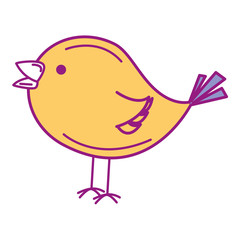 cute bird drawing icon