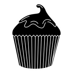 delicious cupcake isolated icon