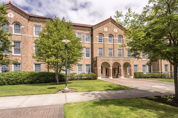 Obraz premium The Abbey on Mt. Angel Oregon.