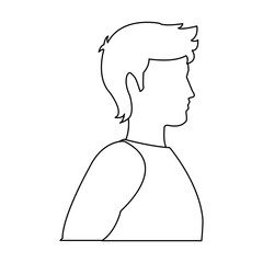 male man avatar profile icon in sport clothes