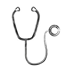 medical stethoscope diagnosis equipment icon