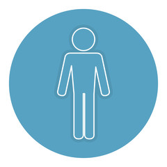 man silhouette isolated icon
